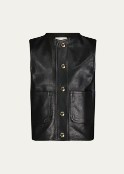 DL1961Girl's Vicki Leather Vest, Size S-L