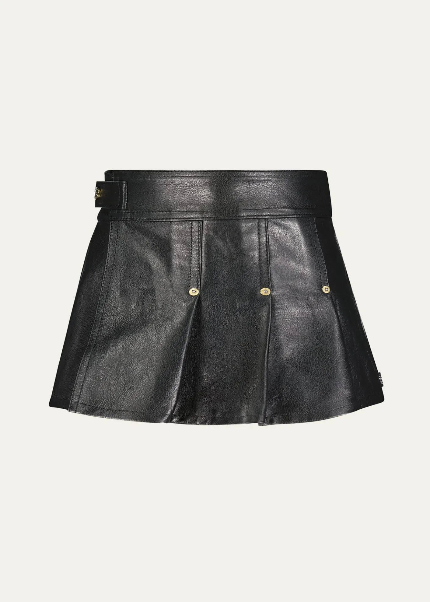 DL1961Girl's Lola Leather Pleated Skirt, Size 10-16