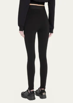 Dolce&GabbanaBranded Elastic High-Waist Leggings w/ Detachable Stirrups