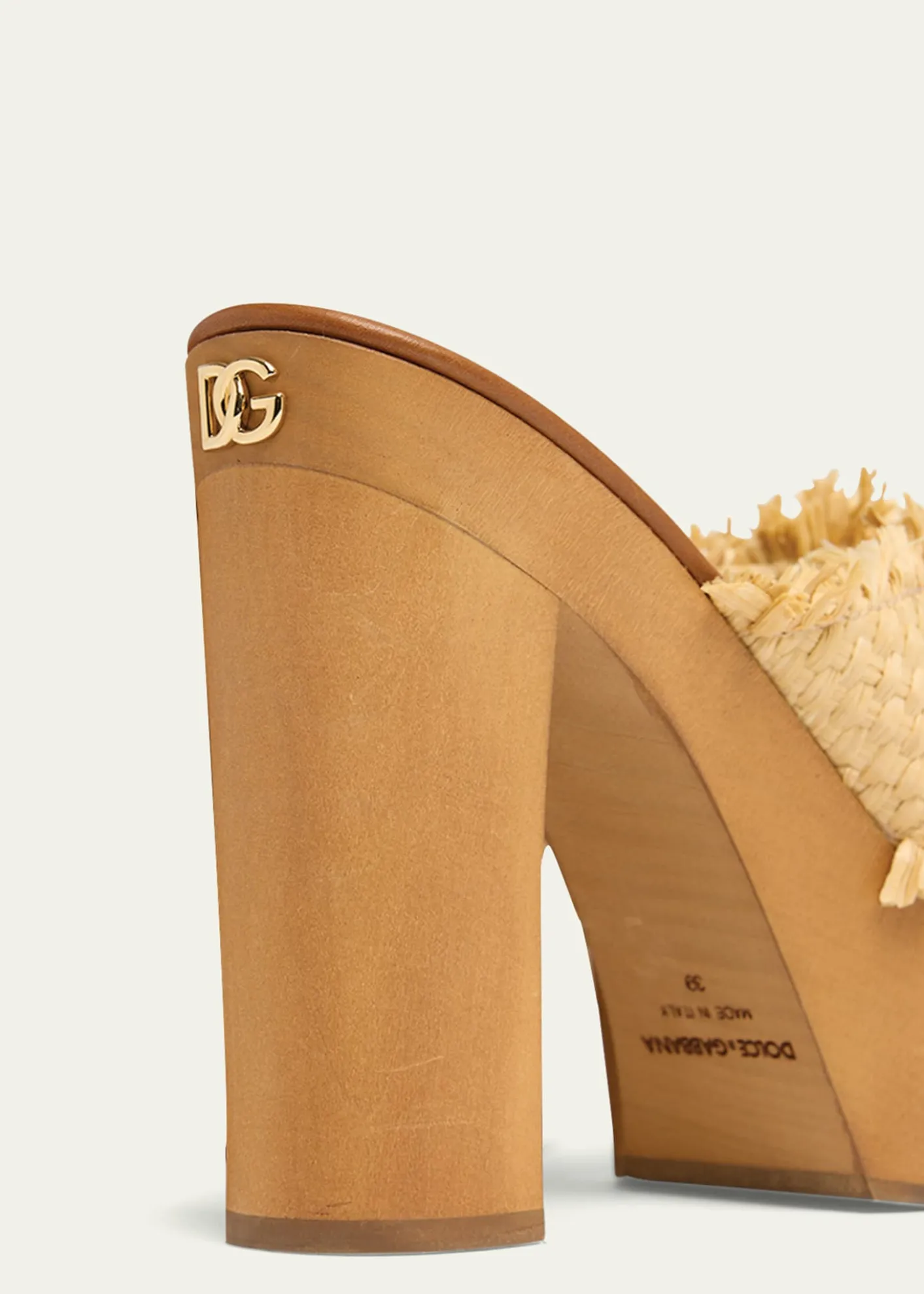 Dolce&GabbanaKnotted Crossover Raffia Platform Sandals