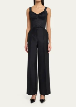 Dolce&GabbanaLace Jacquard Crop Bustier Top