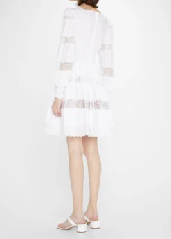 Dolce&GabbanaLace Panel Smocked Fit-&-Flare Dress