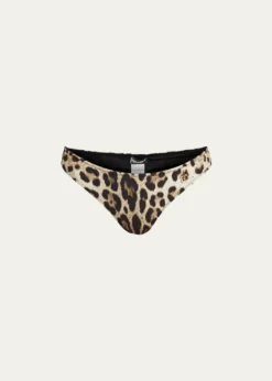 Dolce&GabbanaLeopard-Print Bikini Bottoms
