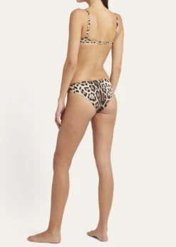 Dolce&GabbanaLeopard Soft Padded Underwire Balconette Bikini Top