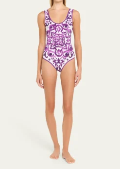 Dolce&GabbanaMajolica-Print One-Piece Swimsuit