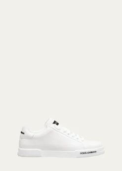 Dolce&GabbanaMen's Portofino Calf Leather Low-Top Sneakers