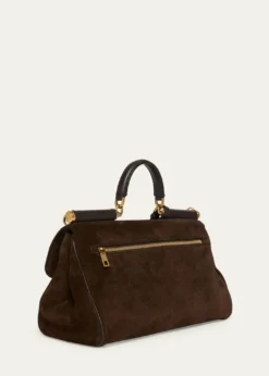 Dolce&GabbanaMy Sicily Suede and Leather Top-Handle Bag