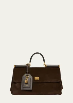 Dolce&GabbanaMy Sicily Suede and Leather Top-Handle Bag