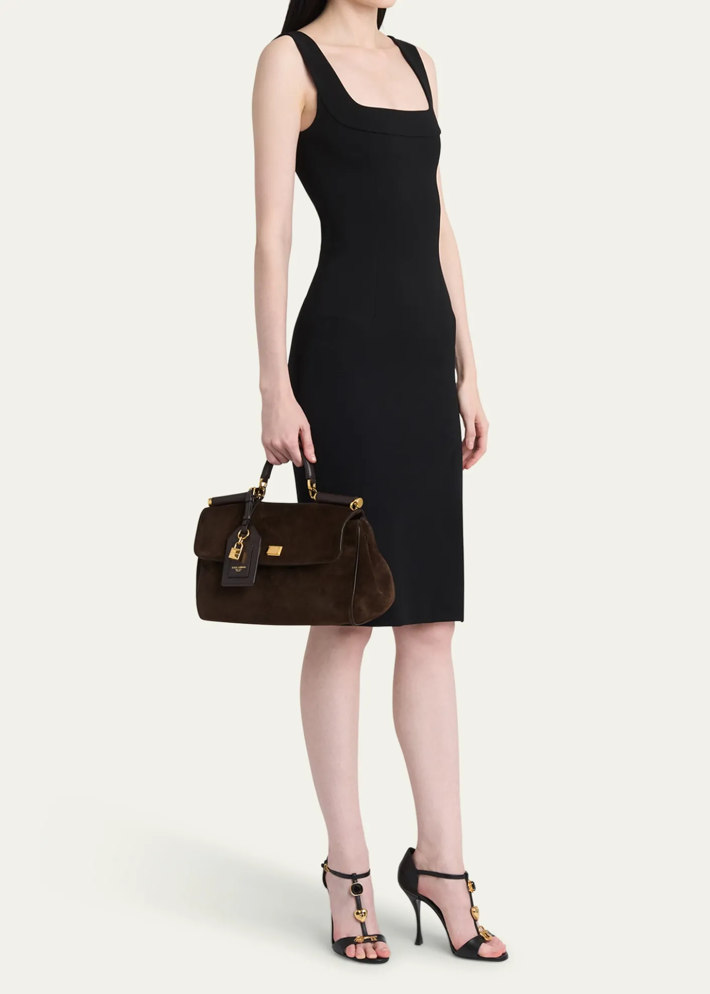 Dolce&GabbanaMy Sicily Suede and Leather Top-Handle Bag
