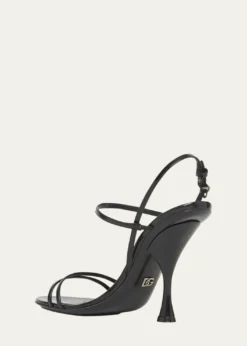 Dolce&GabbanaPatent Leather Double-Strap Sandals