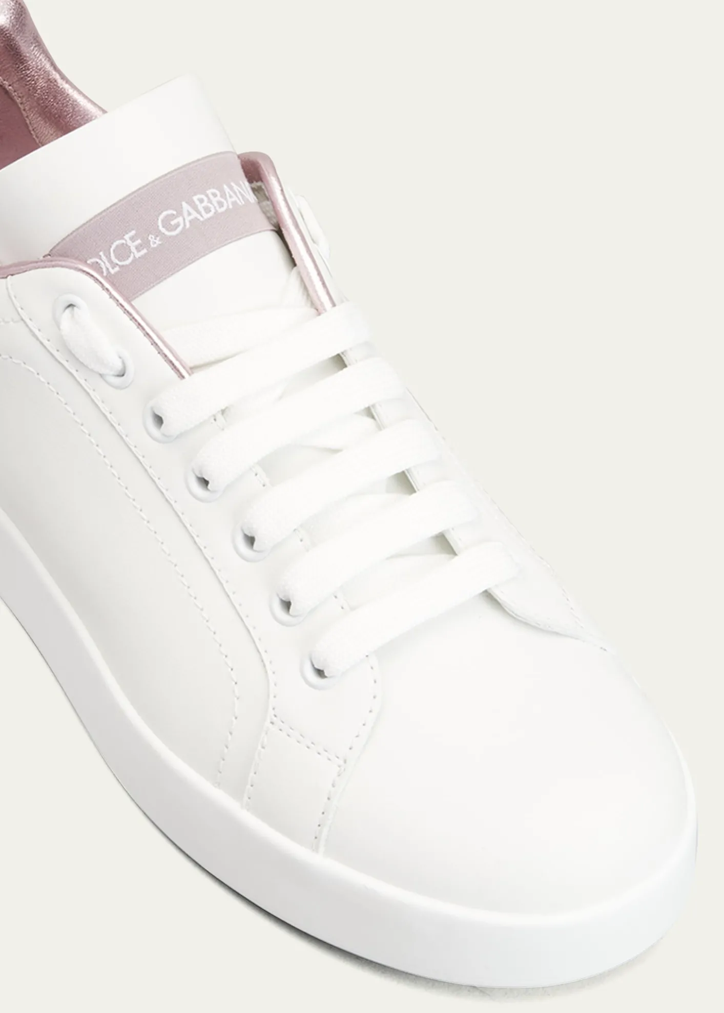 Dolce&GabbanaPortofino Bicolor Logo Low-Top Sneakers