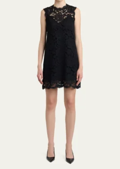 Dolce&GabbanaSleeveless Floral Lace A-Line Dress