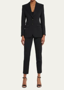 Dolce&GabbanaWool Blazer Jacket w/ Button Detail