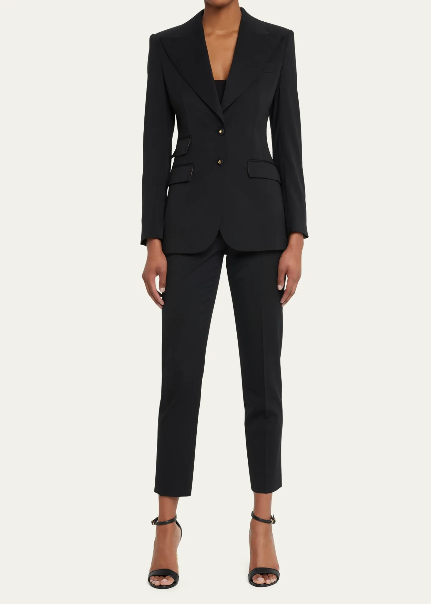 Dolce&GabbanaWool Blazer Jacket w/ Button Detail