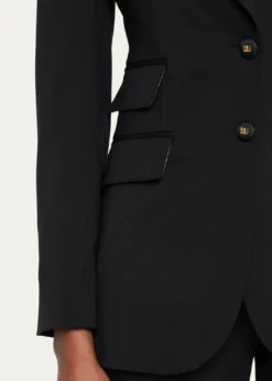 Dolce&GabbanaWool Blazer Jacket w/ Button Detail