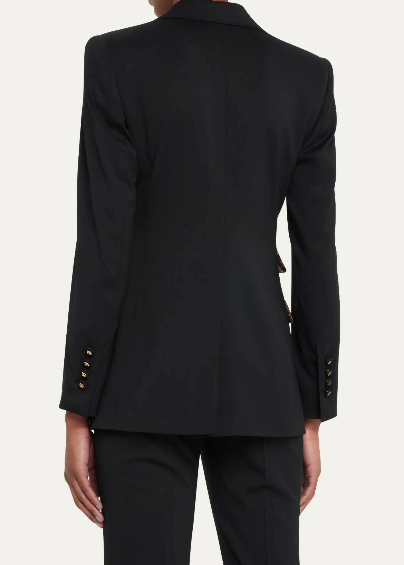 Dolce&GabbanaWool Blazer Jacket w/ Button Detail