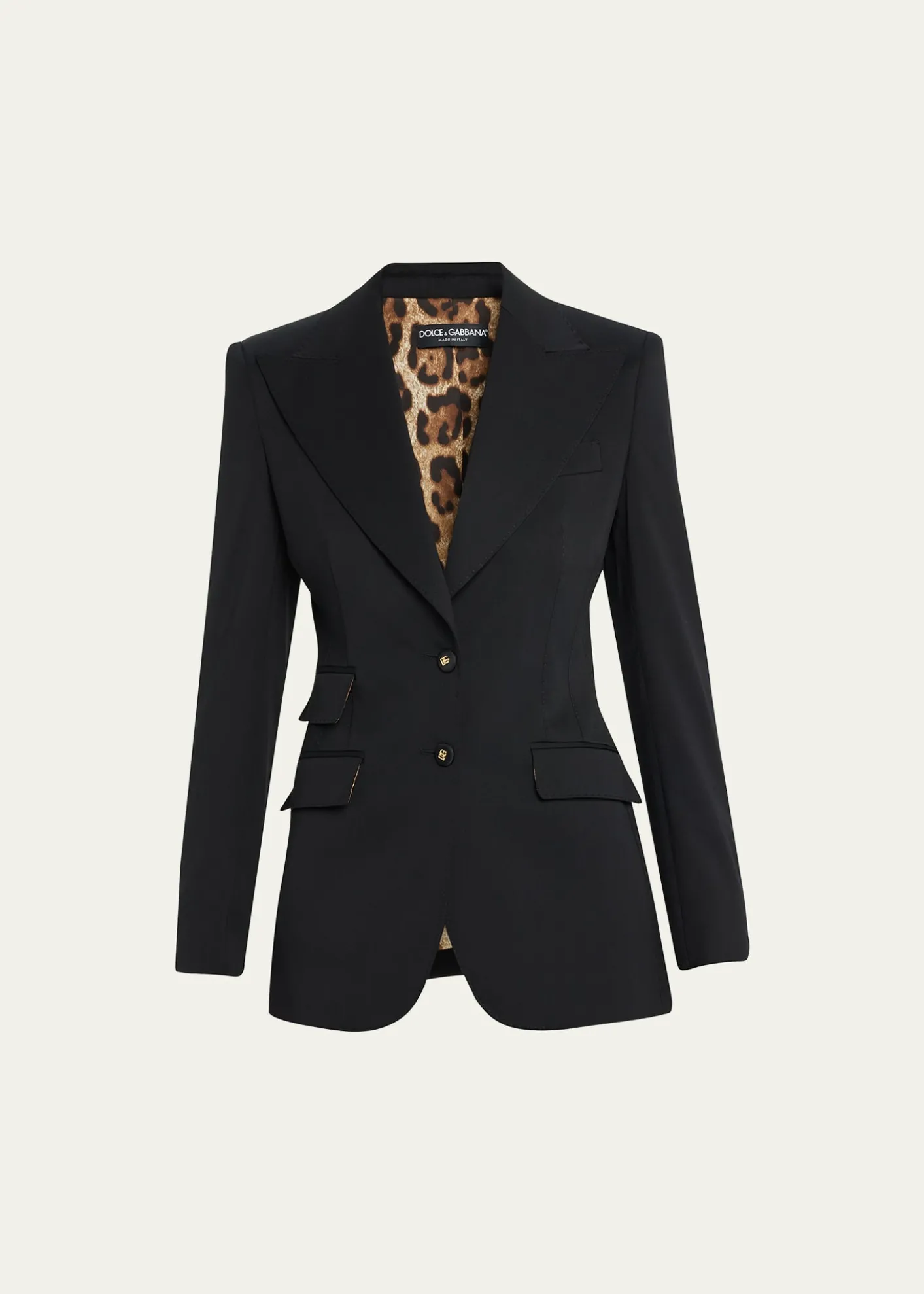 Dolce&GabbanaWool Blazer Jacket w/ Button Detail