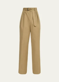Dries Van NotenMen's Belted Loose Cotton Trousers