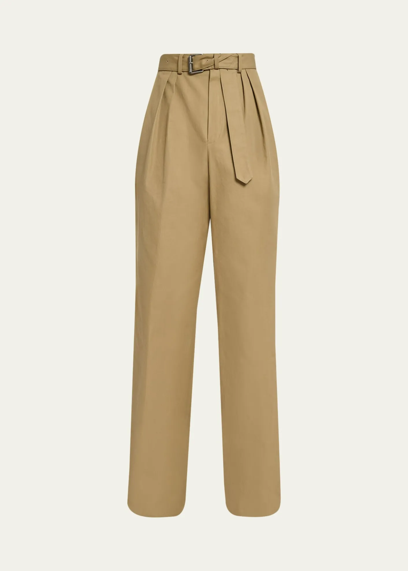 Dries Van NotenMen's Belted Loose Cotton Trousers