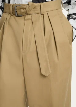 Dries Van NotenMen's Belted Loose Cotton Trousers