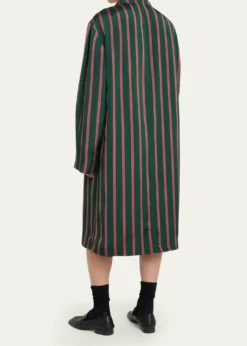 Dries Van NotenMen's Striped Viscose-Silk Coat