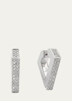Dries Criel18k White Gold Maxi Diamond Brute Diamanti Earrings