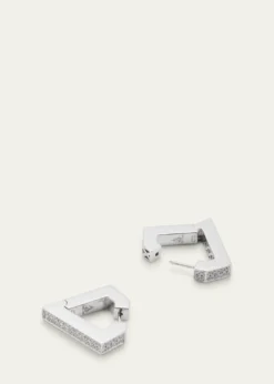Dries Criel18k White Gold Maxi Diamond Brute Diamanti Earrings