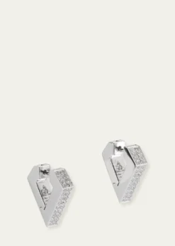 Dries Criel18k White Gold Medium Diamond Brute Diamanti Earrings