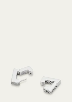 Dries Criel18k White Gold Medium Diamond Brute Diamanti Earrings