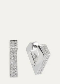 Dries Criel18k White Gold Medium Diamond Brute Diamanti Earrings
