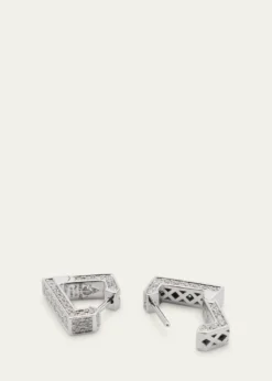 Dries Criel18K White Gold Mini Brute Diamanti Earrings