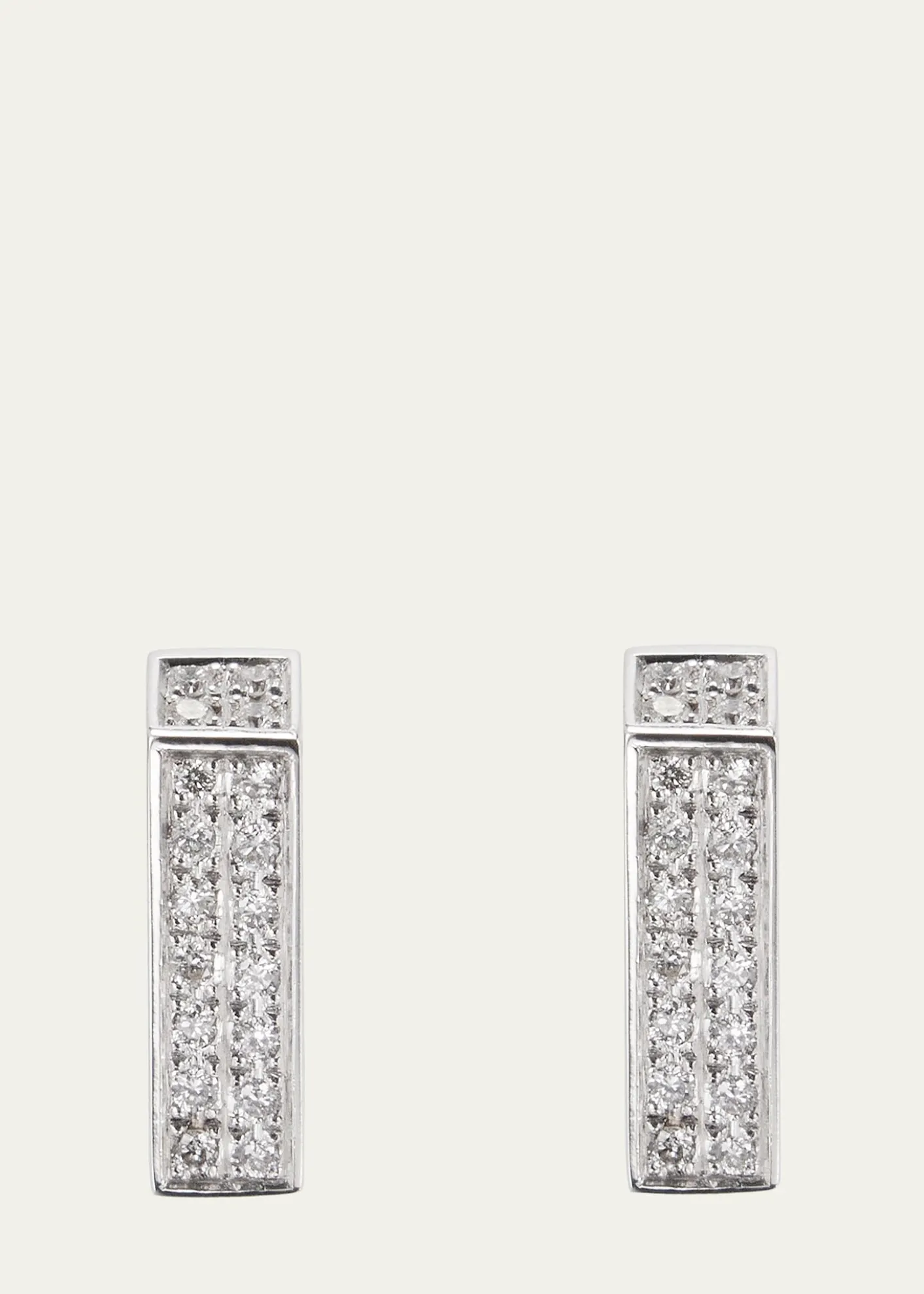 Dries Criel18K White Gold Mini Brute Diamanti Earrings