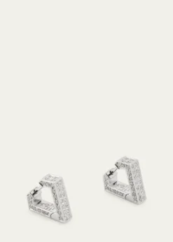 Dries Criel18K White Gold Mini Brute Diamanti Earrings