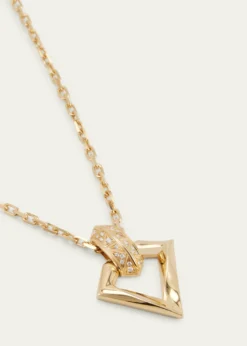 Dries Criel18k Yellow Gold Diamond Brute Flux Pendant Necklace