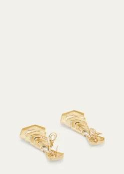 Dries Criel18k Yellow Gold Diamond White Crow Earrings