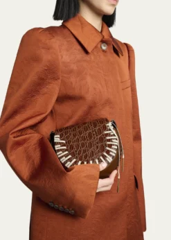 Dries Van NotenArc Small Mixed Leather Whipstitch Crossbody Bag