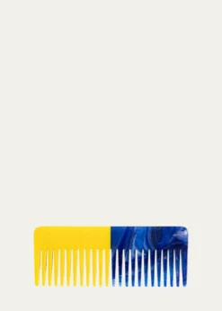 Dries Van NotenBlue and Yellow Wide-Tooth Comb