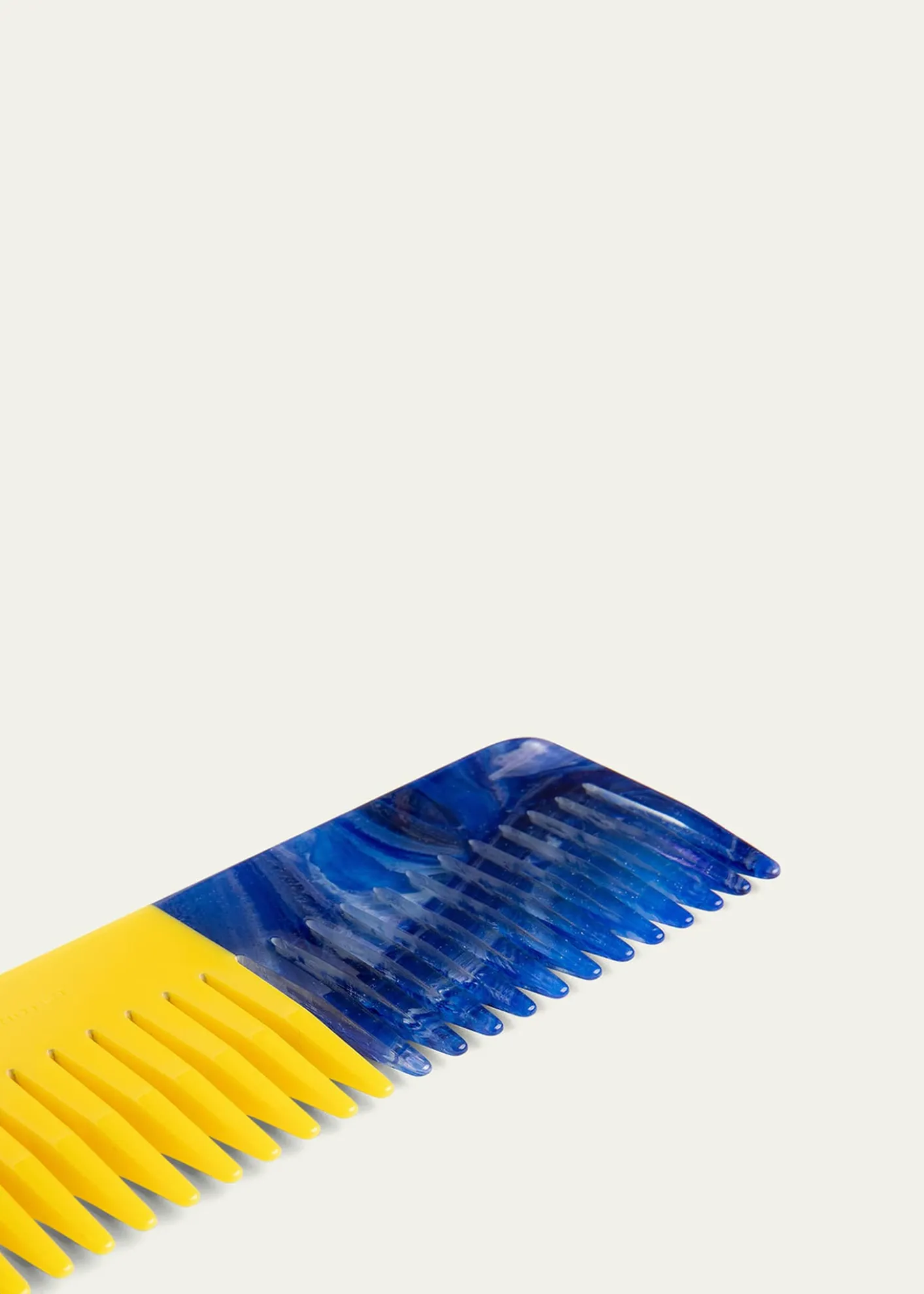 Dries Van NotenBlue and Yellow Wide-Tooth Comb