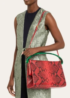 Dries Van NotenCrisp Python Top-Handle Bag