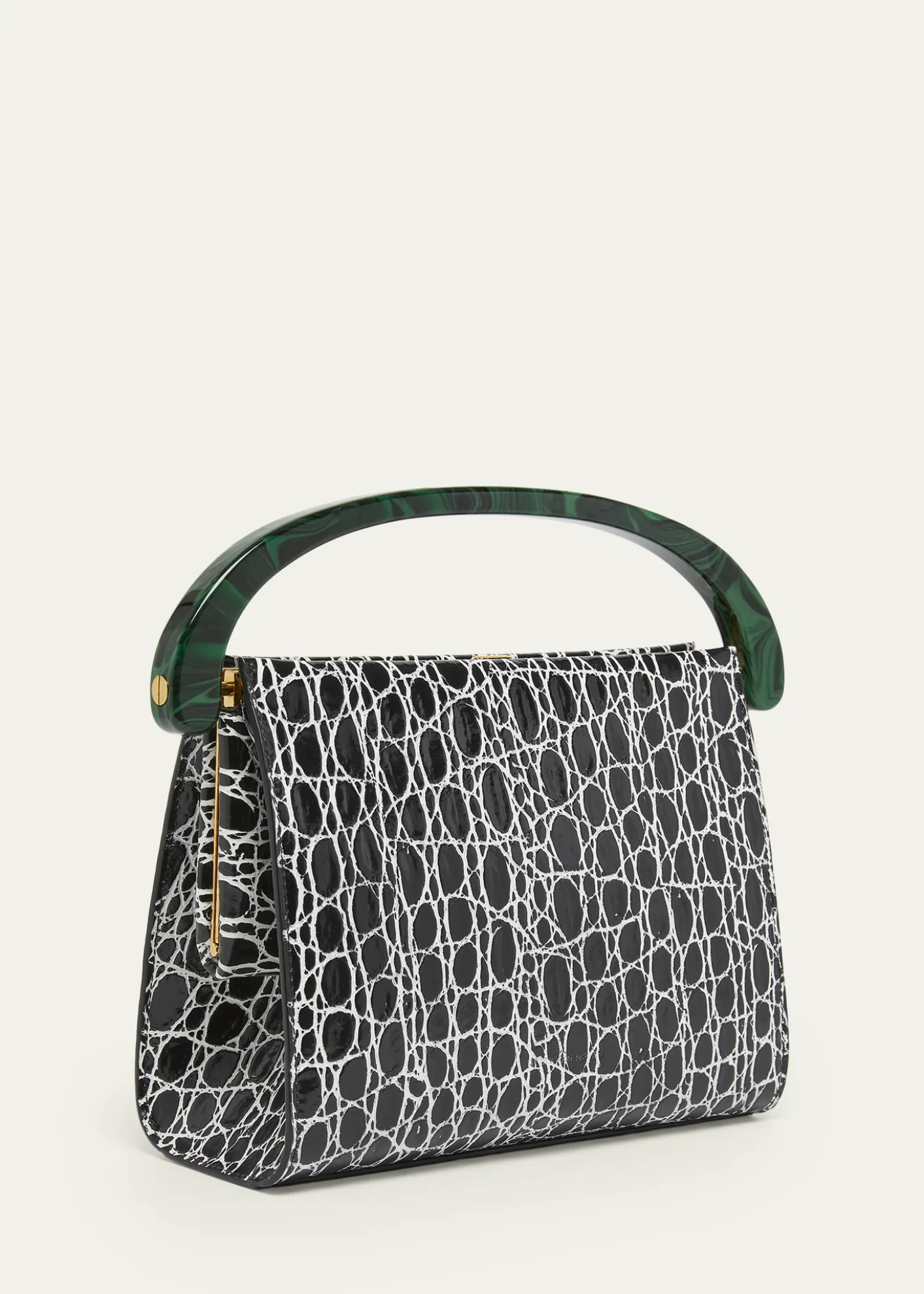Dries Van NotenCroc-Embossed Leather Top-Handle Bag