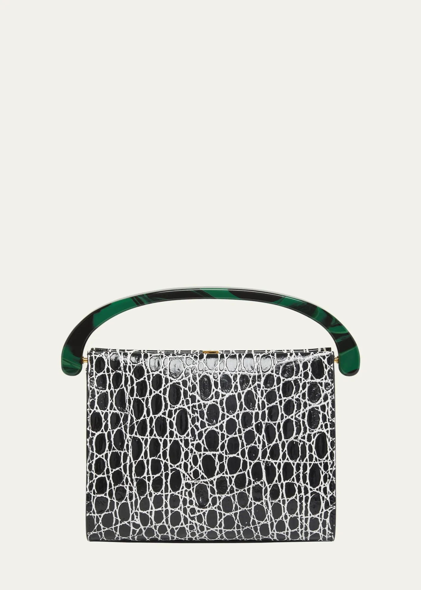 Dries Van NotenCroc-Embossed Leather Top-Handle Bag