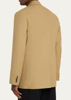Dries Van NotenMen's Cotton Peak Lapel Double-Breasted Sport Coat