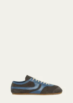 Dries Van NotenMen's Destin Mixed Leather Retro Sneakers