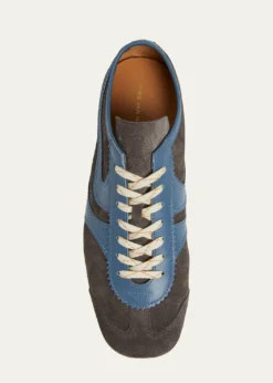 Dries Van NotenMen's Destin Mixed Leather Retro Sneakers