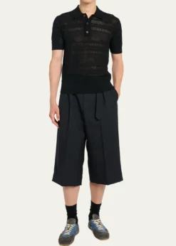Dries Van NotenMen's Destin Mixed Leather Retro Sneakers