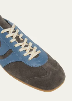 Dries Van NotenMen's Destin Mixed Leather Retro Sneakers