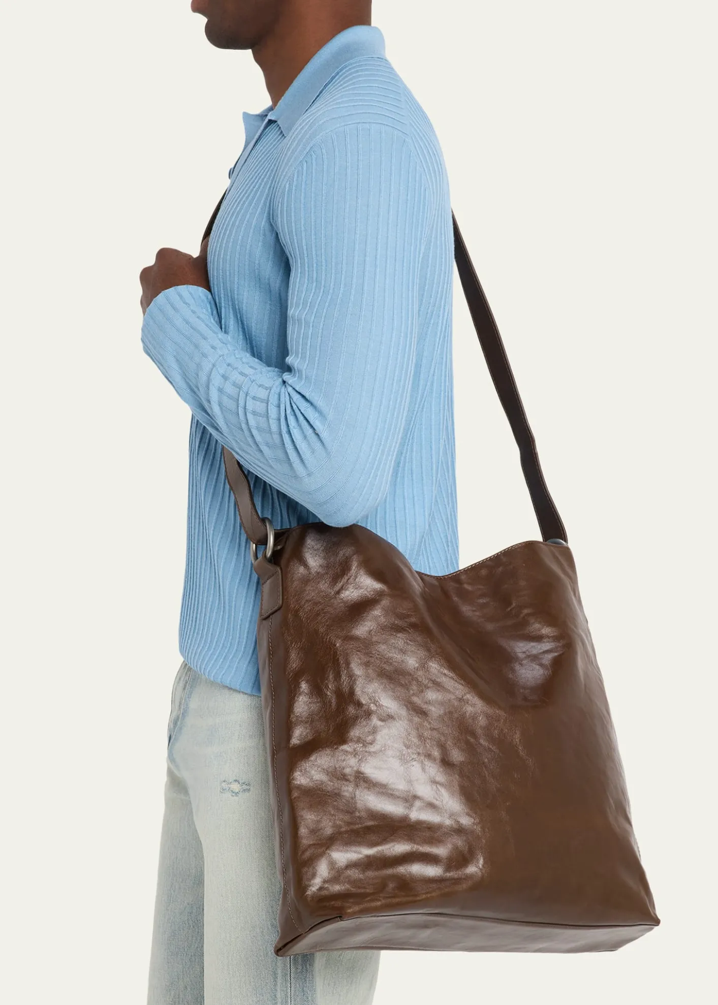 Dries Van NotenMen's Leather Messenger Bag