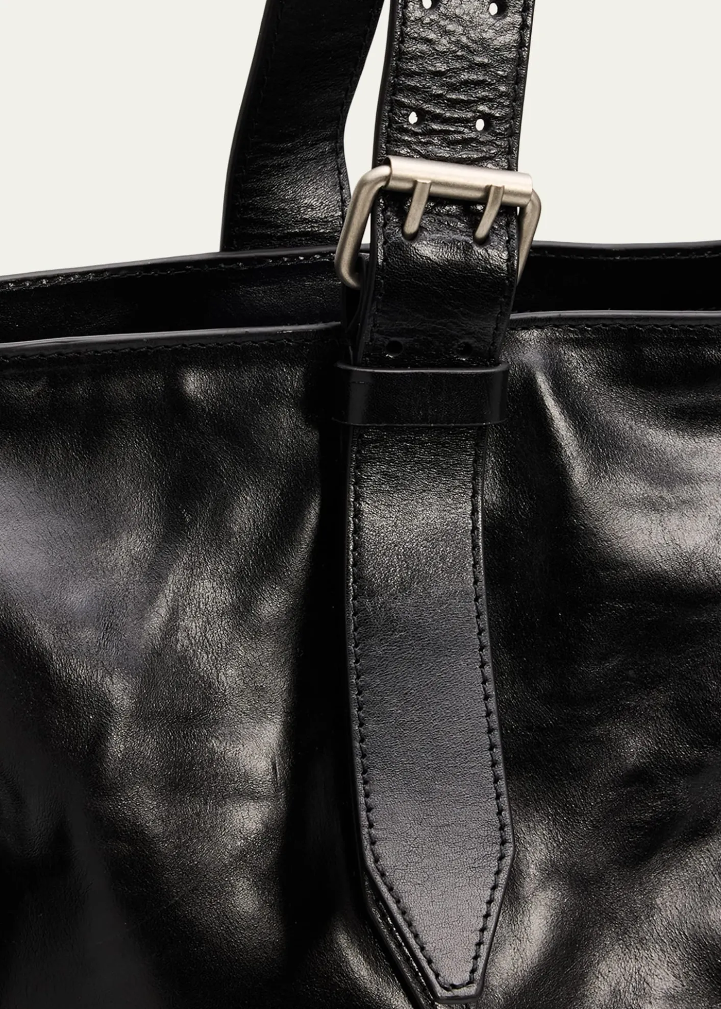 Dries Van NotenMen's Leather Messenger Bag with Shoulder Strap