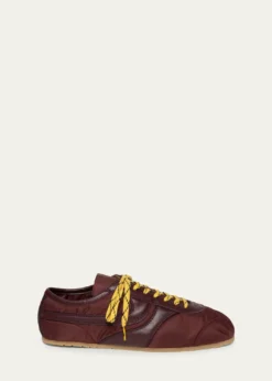 Dries Van NotenMen's Nylon and Leather Low-Top Sneakers