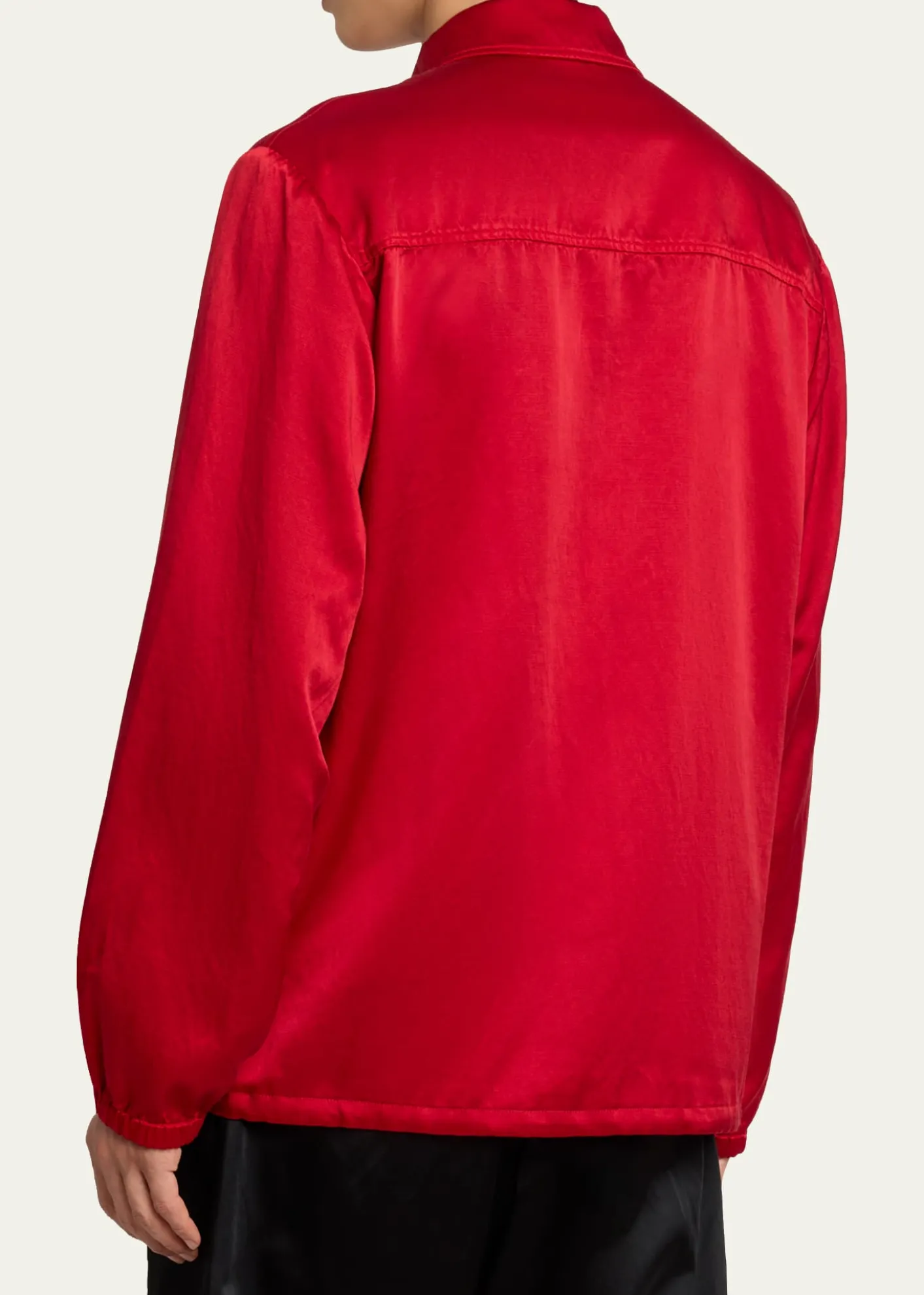 Dries Van NotenMen's Overdyed Cupro-Cotton Shirt